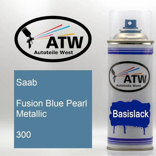 Saab, Fusion Blue Pearl Metallic, 300: 400ml Sprühdose, von ATW Autoteile West.